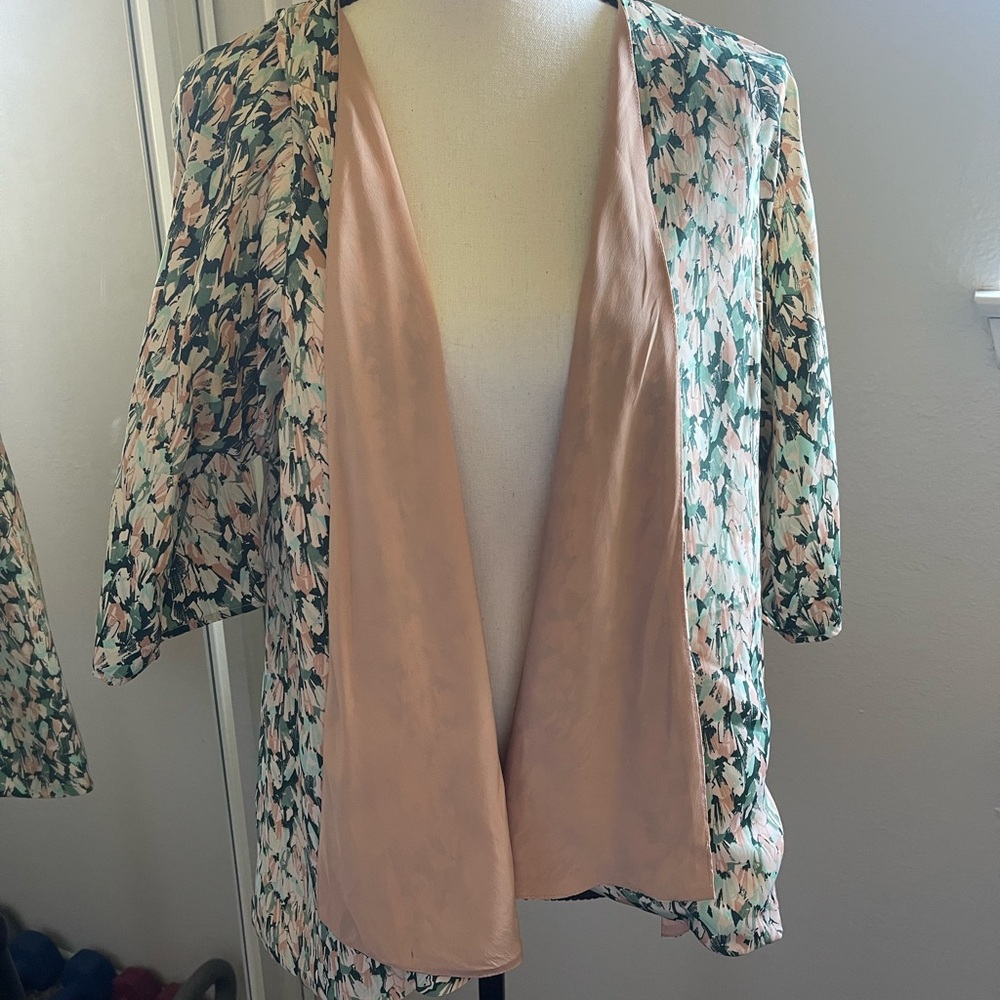 H&M Floral Kimono with Pink & Green